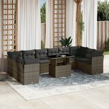  11-dijelni set vrtnih sofa od poliratana s jastucima sivi | shoptok.hr