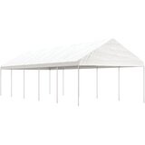 vidaXL Paviljon s streho bel 11,15x4,08x3,22 m polietilen Cene