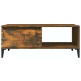  Klubska mizica dimljeni hrast 90x50x36,5 cm inženirski les, (20712198) | Shoptok.si