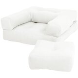 Karup Design Otroški zložljiv fotelj s taburejem Mini Cube Creamy Cene