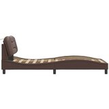  Posteljni okvir z vzglavjem rjav 90x200 cm umetno usnje, (21088941) | Shoptok.si