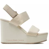 Calvin Klein Jeans Sandali Wedge Sandal Webbing In Mtl YW0YW01479 Écru