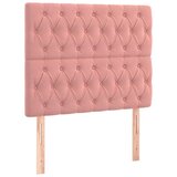 Box spring krevet s madracem ružičasti 90x190 cm baršunasti | shoptok.hr