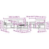  Set vanjskih sofa 6 kom. Bijela i crna | shoptok.hr