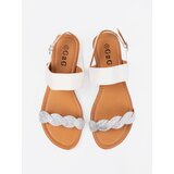 Shelvt White sandals with a glitter strap | Shoptok.si