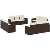  12-dijelni set vrtnih sofa od poliratana s jastucima smeđi | shoptok.hr