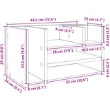  Organizator za stol crni 44,5 x 24 x 25 cm konstruirano drvo | shoptok.hr