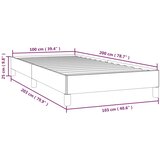  Okvir za krevet bez madraca krem 100 x 200 cm od tkanine | shoptok.hr