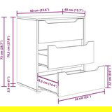 vidaXL Bivak VISNES Black 60x40x73 cm Inženirski les | Shoptok.si