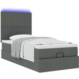 vidaXL Otomanski okvir kreveta s madraca tamnosivi 90x190cm tkanine | shoptok.hr
