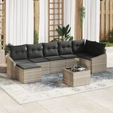 vidaXL set vrtnih sofa s jastučićima siva Poly Rattan Cijene