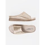 GOODIN Women's gold platform flip-flops | Shoptok.si