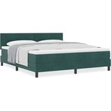 Box Spring Krevet s Madracem Tamno Zelena Super King Baršun | shoptok.hr