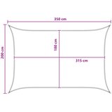  Jedrilica za sunčevu sjenu Plava i bijela 2 x 3,5 m HDPE | shoptok.hr