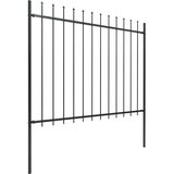  Vrtna ograda s vrhom koplja Čelik 359x150 cm Crna | shoptok.hr