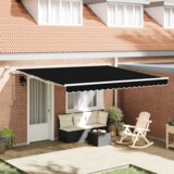  Automatska uvlačiva tenda s LED-om Crna 400x350 cm | shoptok.hr