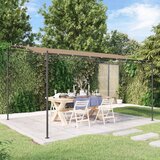Nadstrešnica smeđesiva 4 x 3 m 180 g/m² od tkanine i čelika | shoptok.hr