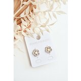 Kesi Floral earrings with zircons, gold cene