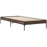  Okvir za krevet smeđi hrast 100x200cm konstruirano drvo i metal | shoptok.hr