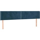  LED uzglavlje tamnoplavo 183x16x78/88 cm baršunasto | shoptok.hr