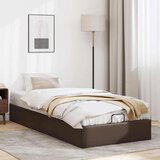 vidaXL Okvir kreveta bez madraca smeđi 100x200 cm umjetne kože | shoptok.hr