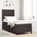 Box Spring Krevet s Madracem Tamnosmeđi 80x200 cm Tkanina | shoptok.hr