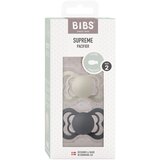 Bibs tolažilna duda - silikon Supreme s simetričnim cucljem 6-18 m 2/1 sand/iron | Shoptok.si