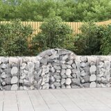  Obokane gabion košare 3 kosi 200x50x80/100 cm pocinkano železo Cene