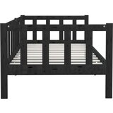  Dnevna postelja črna trdna borovina 90x200 cm, (20644080) | Shoptok.si