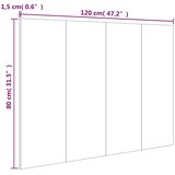  Uzglavlje za krevet crno 120x1,5x80 cm od konstruiranog drva | shoptok.hr