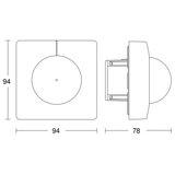 Steinel 057282 - senzor pokreta is 345 DALI-2 ipd četvrtast, beo | Eponuda.com
