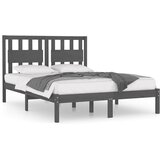 The Living Store Posteljni okvir siv iz trdne borovine 200x200 cm - Posteljni Okvir, (21526609) | Shoptok.si