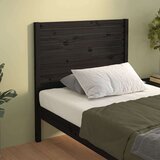  Posteljno vzglavje črno 96x4x100 cm trdna borovina, (20645560) | Shoptok.si
