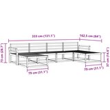  Set vanjskih sofa 6 kom. Prirodna Čvrsto drvo akacije Smeđa 333 x 162,5 x 73 cm | Shoptok.si