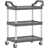  The Living Store 3-nadstropni voziček siv 81x41x92 cm aluminij - Voziček, (21500162) | Shoptok.si