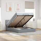Maison Chic Otomanski Posteljni okvir - Dvoposteljna postelja - Zakonska postelja z vzmetnico siv 140x200 cm blago-J1806, (21759664) | Shoptok.si