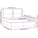  Box spring postelja z vzmetnico črna 180x200 cm blago, (20894493) | Shoptok.si