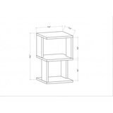 Hanah home Carter Noćni ormarić, 29,6x29,6x49,4 cm, Hrast-bijela | Eponuda.ba