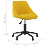 vidaXL Vrtljiv pisarniški stol gorčično rumen žamet, (21377612) | Shoptok.si
