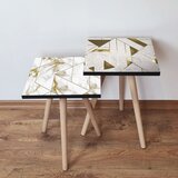 Hanah home 2Shp474 - white whitegoldgrey nesting table (2 pieces) | ePonuda.com