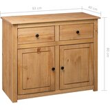  Komoda od masivne borovine 93 x 40 x 80 cm asortiman Panama | shoptok.hr