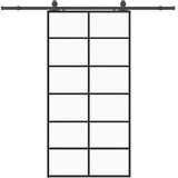  Klizna vrata s priborom crna 90 x 205 cm od ESG stakla | Eponuda.com
