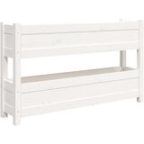 Maison Chic Visoka greda - Greda - Cvetlični Lonec bela 112x25x66 cm trdna borovina, (21788880) Cene