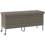 vidaXL Vrtna kutija za pohranu s kotačima siva 160x55x75 cm poliratan | shoptok.hr