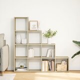  Pregrada/regal za knjige 4 razina hrast 131,5x29x131,5cm drveni | shoptok.hr