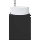  Umivaonik s policom za zid Crna 49,5 x 44,5 x 65,5 cm | shoptok.hr