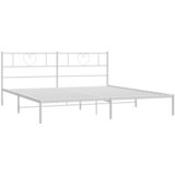  Metalni okvir za krevet s uzglavljem bijeli 183x213 cm | shoptok.hr