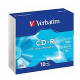  CD-R,VERBATIM, 700 MB,52X,10/1 EXTRA PRO.SLIM CASE Cijene