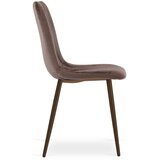 Lava stolica - tamnosmeđi baršun / noge od oraha x 2 | shoptok.hr