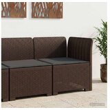 vidaXL Fotelja za jedan s Jastukom Izgled Ratan PP Smeđa - Smeđa Kutna sofa s antracit jastučićem | shoptok.hr